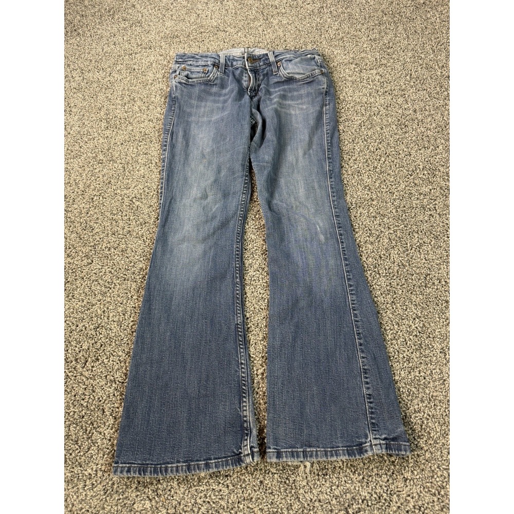 Vintage Y2K Levi's 524 Too Super Low Flare Jeans Women's Size 11 Blue Baggy
